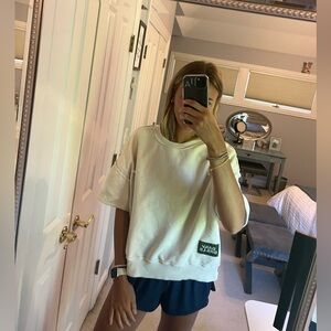 Daily Drills cropped sleeve crew in sand XS/S